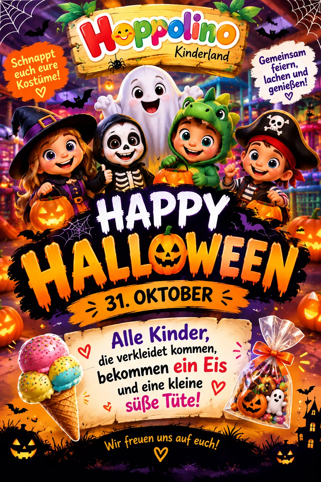 Halloween im Hoppolino Kinderland am 31. Oktober